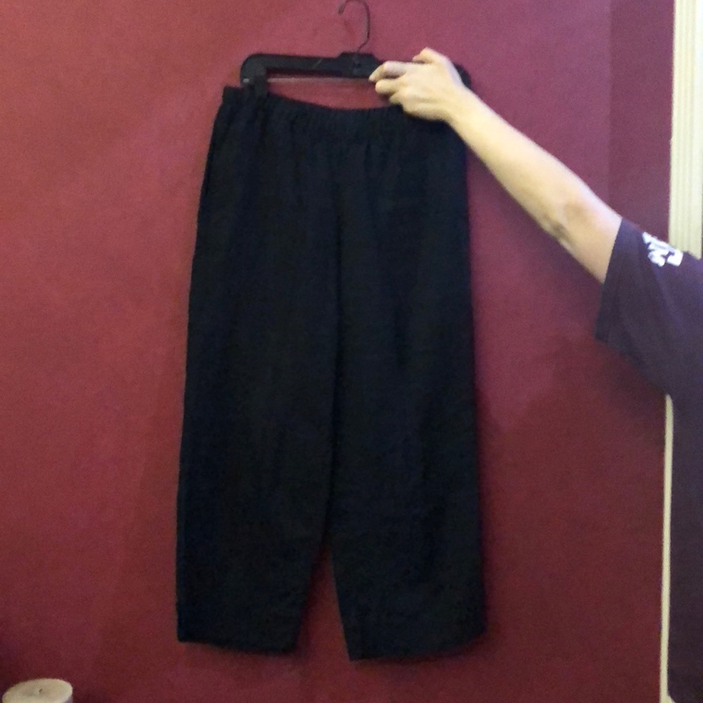 J. Jill black linen capris